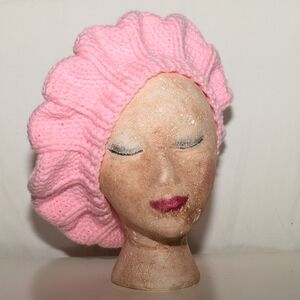 Pink Designer Crochet Beret